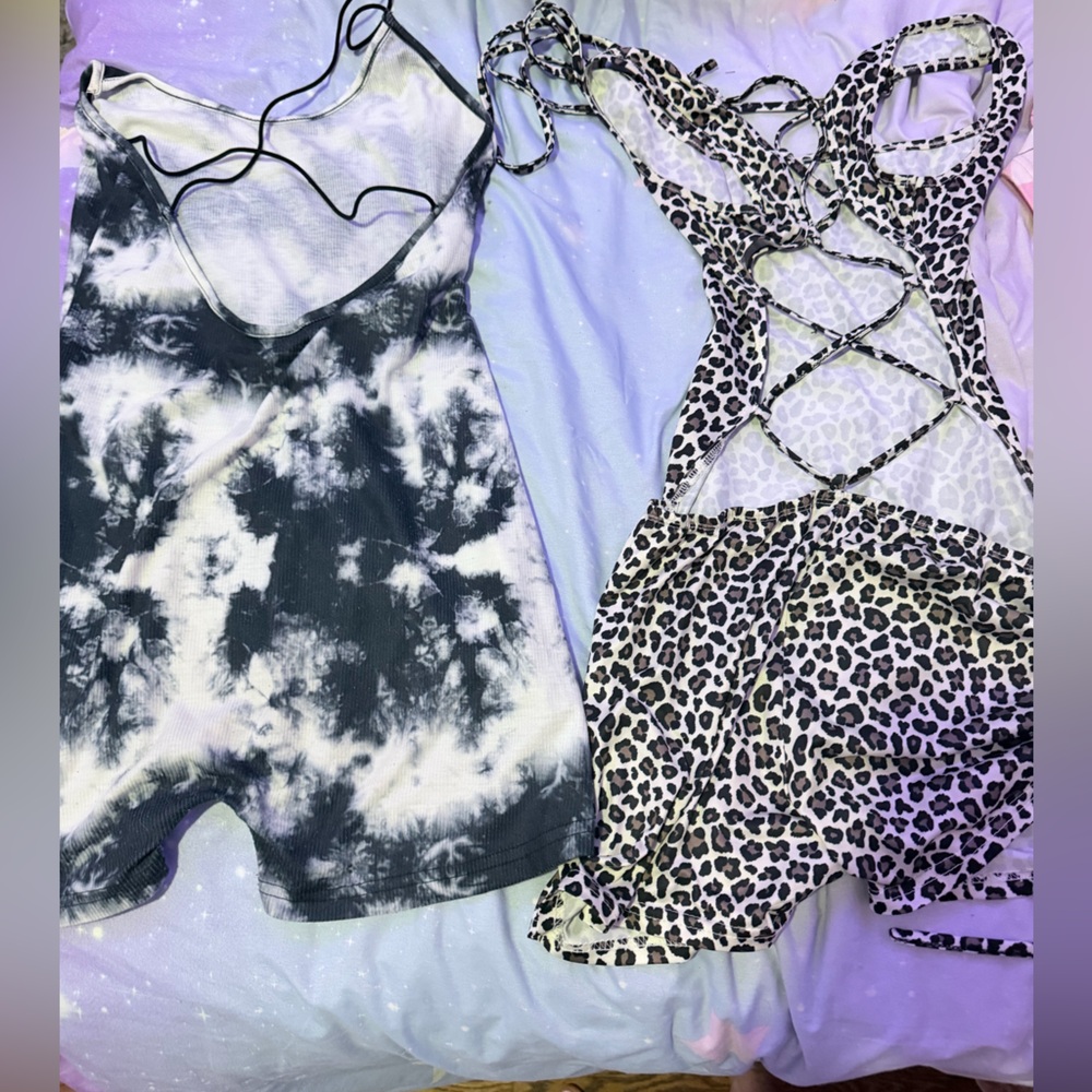3 Piece Bundle of Cute Backless Rompers
